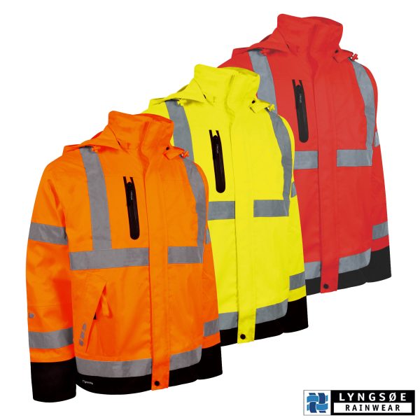 Hi-Vis Atmungsaktive Regenjacke FOX9057